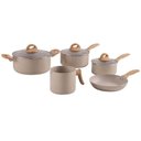 Ver imagem 1 de Conjunto de Panelas Antiaderente 5 Peças Smart Plus Areia com Indução - 4774/105 - Brinox Conjunto D