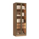 Ver mais imagens de Guarda Roupa Modulado de Canto 3 Peças 5 Portas Reflecta LED MDF Macadâmia