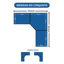 Ver imagem 4 de Guarda Roupa Modulado de Canto 3 Peças 5 Portas Reflecta LED MDF Macadâmia
