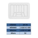 Ver imagem 2 de Organizador de Gavetas e Talher Cinza até 67x49cm Og-74