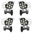 Ver imagem 1 de Luminaria Solar 180w Camera Falsa Sensor Movimento Controle Kit 4 Und Led Casa Iluminaçao Externa