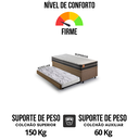 Ver imagem 7 de Bicama Box Baú Solteiro Linho Marrom 88x188 com Colchão Bogotá Molas Ultralastic Inducol