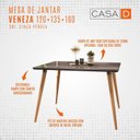 Ver imagem 5 de Mesa de Jantar 135cm 4 Lugares Tampo em Vidro Veneza Casa D