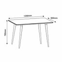 Ver imagem 3 de Mesa de Jantar 135cm 4 Lugares Tampo em Vidro Veneza Casa D