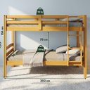 Ver imagem 2 de Cama Beliche Suspenso Solteiro Madeira MDF com Grade:Mel