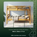Ver imagem 3 de Cama Beliche Suspenso Solteiro Madeira MDF com Grade:Mel