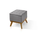 Ver imagem 2 de Puff Capitone com Base Madeira D26 Soft Linho Sofatec