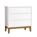 Ver imagem 2 de Cômoda Gaveteiro e Guarda Roupa Infantil 2 Portas New Classic Branco com Pés Madeira – Reller