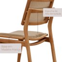 Ver imagem 5 de Conjunto de Mesa de Jantar Maia Tampo com Vidro Laqueado 120 cm 4 Cadeiras Eloá