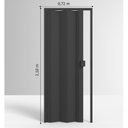 Ver imagem 4 de Porta Sanfonada de PVC 210x72cm Permatti Preto