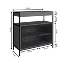 Ver imagem 4 de Gabinete de Banheiro 80cm com 2 Portas P1038 Preto/grafite sem Cuba