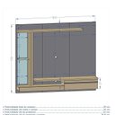 Ver imagem 4 de Painel para TV até 55 Polegadas com 160CMX136CM LED Prateleira de Denver Marrom Fendi/Freijó