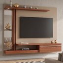 Ver imagem 1 de Painel para TV até 55 Polegadas com 160CMX136CM LED Prateleira de Denver Marrom Fendi/Freijó