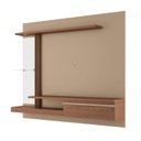 Ver imagem 3 de Painel para TV até 55 Polegadas com 160cmx136cm Led Prateleira de Denver Marrom Fendi/Freijó