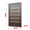 Ver imagem 2 de Porta Pivot.Alumínio Lamb.Premium c/Pux.D.Elite Marrom Gold 216x100 Brimak
