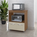 Ver imagem 1 de Balcão Multifuncional Angela para Cozinha Forno e Microondas Savana/off White - Moblis