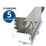 Kit 5 Assadeiras Para Pao De Forma Estampada Aluminio Com Tampa 30X10x10 - Imeca - 2