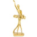 Ver imagem 2 de Enfeite Mesa Bailarina Decoração Estátua Objeto Decorativo Dança Sala Quarto Estatueta - Dourado Gli