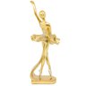 Enfeite Mesa Bailarina Decoração Estátua Objeto Decorativo Dança Sala Quarto Estatueta - Dourado Gli - 2