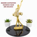 Ver imagem 4 de Enfeite Mesa Bailarina Decoração Estátua Objeto Decorativo Dança Sala Quarto Estatueta - Dourado Gli