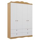 Ver imagem 3 de Guarda Roupa de Bebê 4 Portas 4 Gavetas Aquarela Espresso Móveis