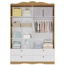 Ver imagem 2 de Guarda Roupa de Bebê 4 Portas 4 Gavetas Aquarela Espresso Móveis