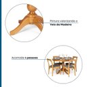 Ver imagem 6 de Mesa de Jantar 4 Lugares Redonda Tampo de Madeira Maciça Gardênia Marrom/Mel