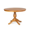 Ver imagem 2 de Mesa de Jantar 4 Lugares Redonda Tampo de Madeira Maciça Gardênia Marrom/Mel