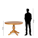 Ver imagem 4 de Mesa de Jantar 4 Lugares Redonda Tampo de Madeira Maciça Gardênia Mel