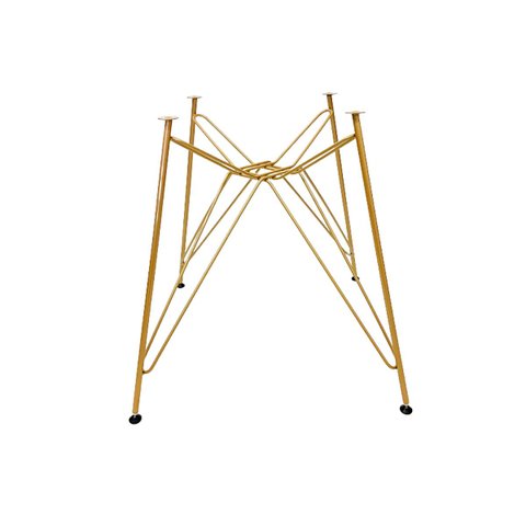 Base de Mesa Eames Eiffel Ferro Torre Cor Dourado Fosco de Jantar ou Cozinha 4-6 Lugares Poltronas D