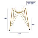 Ver imagem 3 de Base de Mesa Eames Eiffel Ferro Torre Cor Dourado Fosco de Jantar ou Cozinha 4-6 Lugares Poltronas D