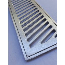 Grelha Ralo Linear 20x50 modelo Reforçado Diagonal - Aluminio - Ficone Reis - 4