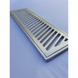 Grelha Ralo Linear 20x50 modelo Reforçado Diagonal - Aluminio - Ficone Reis - 5