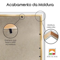 Quadro Decorativo Textura Cx Alta Leoa Cores 1 Pç 40x60  Titulo Leoa Branca Moldura Preta - 5