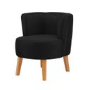 Ver mais imagens de Kit 6 Poltronas Estofadas para Recepção de Escritório Ergonômica Tecido Veludo Macia Pés de Madeira