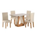 Ver imagem 2 de Conjunto Sala de Jantar Mesa Criare com 4 Cadeiras Venus  Móveis
