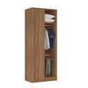 Ver imagem 3 de Armário Canto 1 Porta com Maleiro Tóquio Amêndola/Branco para Quarto - Bela Móveis