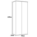 Ver imagem 4 de Armário Canto 1 Porta com Maleiro Tóquio Amêndola/Branco para Quarto - Bela Móveis