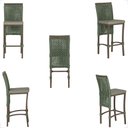 Ver imagem 5 de Mesa Bistrô e 4 Banquetas Roma Marrom Corda Náutica Estofado 8 Trama Original