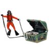 Enfeite De Aquário Mergulhador Caça Tesouros 4055 RED EXTARTE IMP mergulhador caça tesouro RED - 6