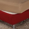 Saia Box Fit Cama Queen Capa Elástica Malha Gel Lisa 1 Peça Vermelha - 1