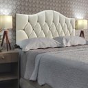 Ver imagem 2 de Cabeceira de Cama Estofada Capitonê Luna Provençal Suede Rbl - Casal Tradicional/bege 1,40 X 1,20