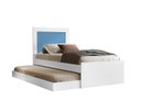 Ver imagem 1 de Cama Laura Branco e Azul Solteiro com Auxiliar