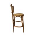 Ver imagem 2 de Banqueta Tomer Assento Rattan Bancada Bistrô Castanho