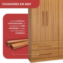 Ver imagem 6 de Guarda-Roupa Casal 4 Portas 4 Gavetas Majestic Marrom/Freijó