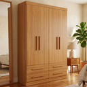 Ver imagem 1 de Guarda-Roupa Casal 4 Portas 4 Gavetas Majestic Marrom/Freijó