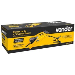 Bomba de Ar com Pedal e Manômetro - Amarela - 60cm - 7