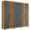 Ver imagem 2 de Guarda Roupa Araguaia 260cm 6 Portas Freijó Cinza Moval