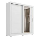 Ver imagem 1 de Guarda Roupas Casal com Espelho 2 Portas de Correr 4 Gavetas Siena Branco