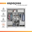 Ver imagem 6 de Guarda Roupas Casal com Espelho 2 Portas de Correr 4 Gavetas Siena Branco